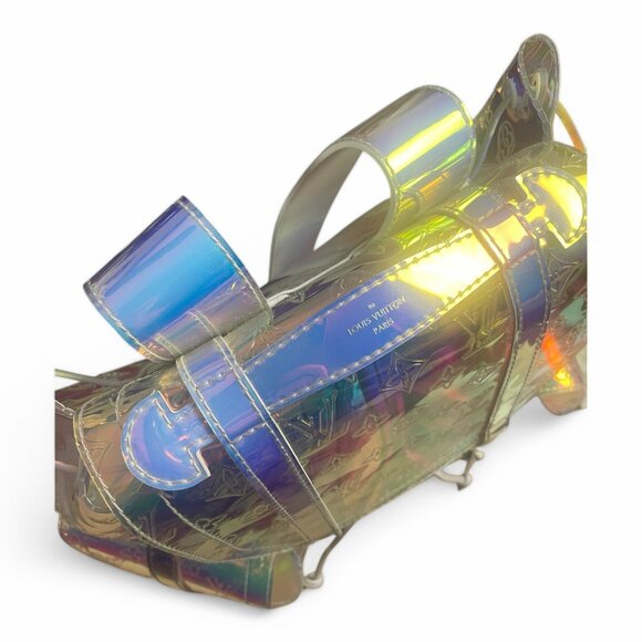 LOUIS VUITTON Christopher GM Prism PVC Monogram Backpack Mens XL +TAGS DUST BAG - Picture 13 of 16